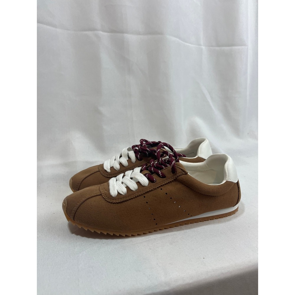 Universal Thread Brown Faux Suede‎ Sneakers Gum Sole Retro Low Top Womens 7